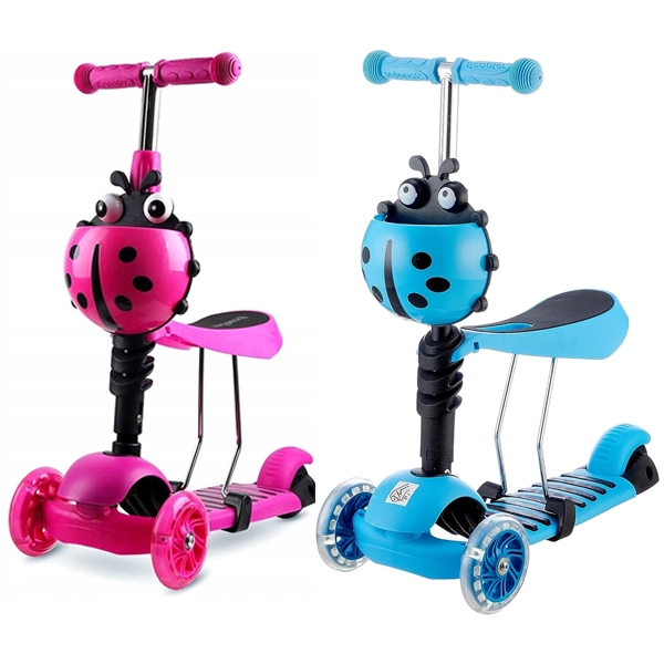 Детска Тротинетка със Седалка - SCOOTIBUG®, detska trotinetka sas sedalka scootibug