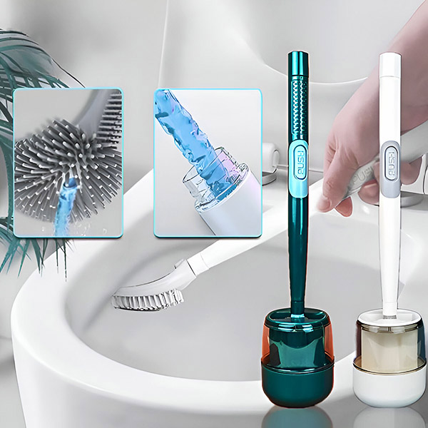 Силиконова Четка За Тоалетна с Вграден Дозатор За Препарат - FLUSHBRUSH®, silikonova chetka za toaletna s vgraden dozator za preparat flushbrush