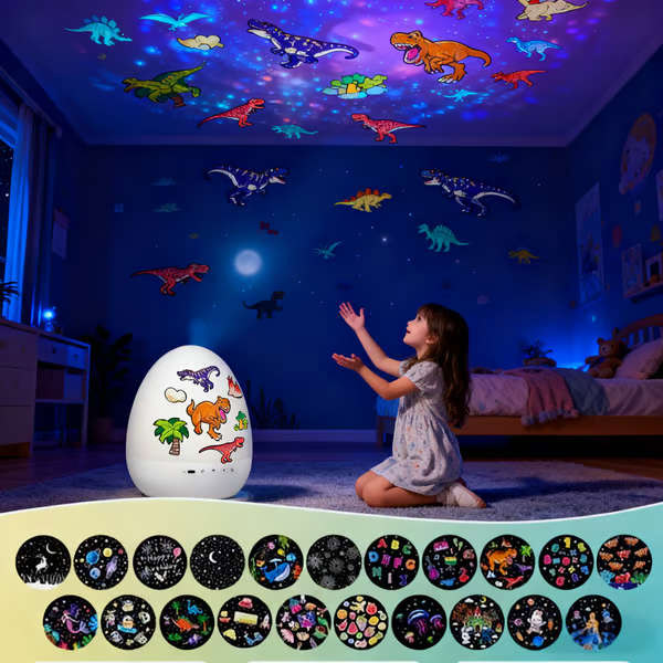 Вълшебна Музикална Нощна Лампа-Проектор - DINODREAM®, valshebna muzikalna noschna lampa proektor dinodream