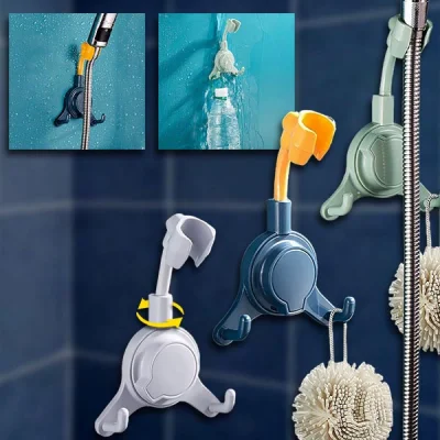 Иновативен Въртящ се Държач за Душ Слушалка със Закачалки SHOWHOLD®