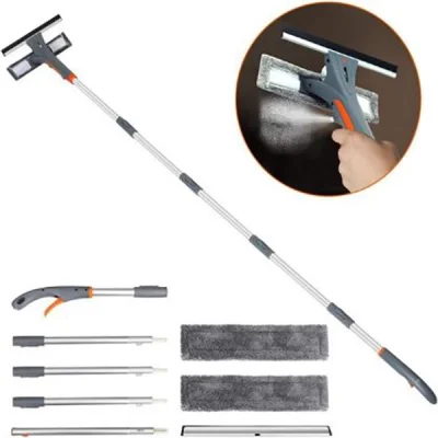 2 в 1 Уред за Почистване на Прозорци с Вградена Пръскалка WINDCLEAN®