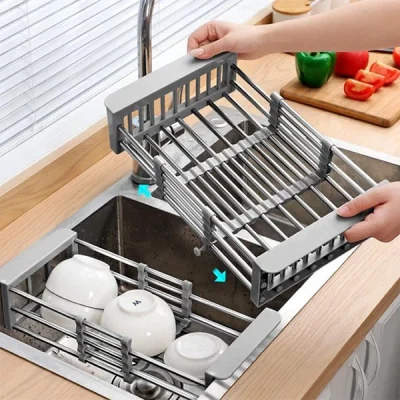 Сгъваема Стойка за Сушене на Съдове и Миене на Зеленчуци SINKMATE®