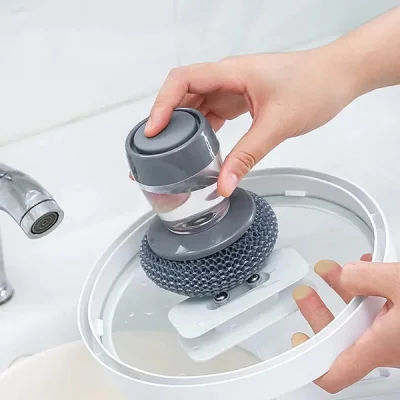 2 в 1 Гъба За Почистване На Съдове с Вграден Диспенсър За Препарат SUDSMASTER®