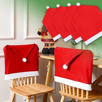 Комплект 6 бр. Коледни Покривала За Столове SANTASEAT®