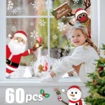 60 бр. Декоративни Коледни Стикери за Вълшебна Атмосфера XMASCLINGS, 90 br dekorativni koledni stikeri za valshebna atmosfera xmasclings