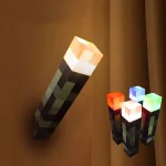 7-Цветна LED Презареждаща Се Стенна Лампа "Факла" - MINETORCH®, 7 cvetna led prezarejdascha se stenna lampa fakla minetorch
