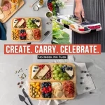 Бамбуков Поднос с 6 Отделения и Капак - TRAYLUXE®, bambukov podnos s 6 otdeleniya i kapak trayluxe